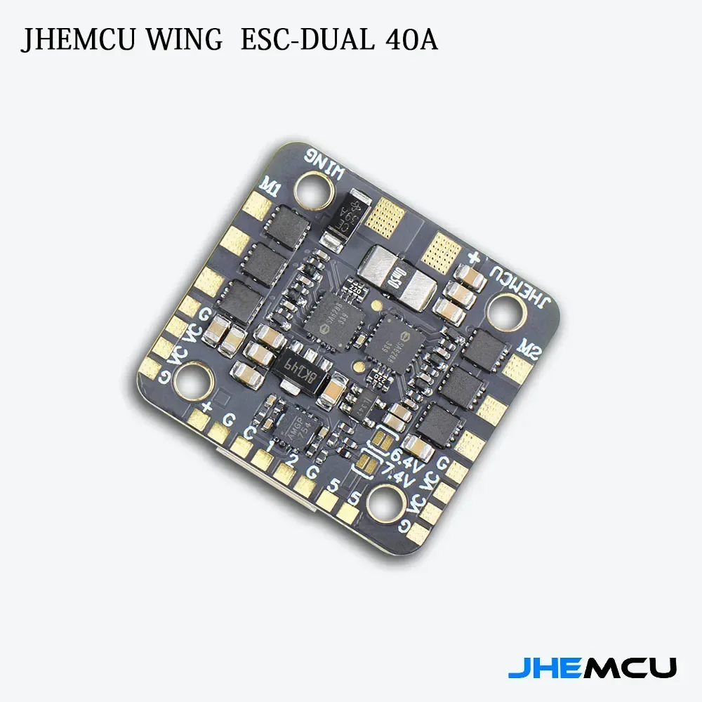 

JHEMCU WING ESC-DUAL 40A blheli _ S 2 в 1 40A ESC встроенный 5V BEC измеритель тока 20x20 мм 2-6S LiPo для радиоуправляемого самолета с двойным двигателем