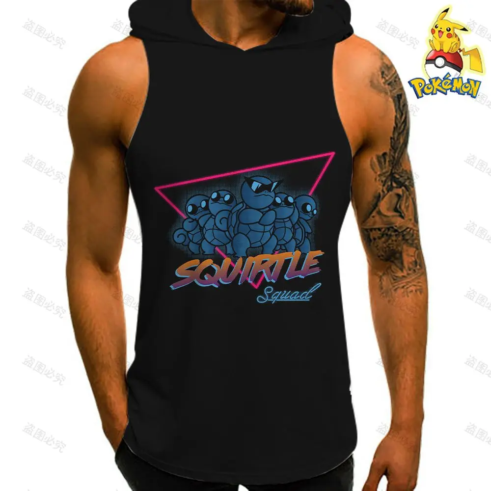 

Men's Hoody Tank Tops Pikachu Pokemon Fashion Cartoon Sleeveless Cool Things 3D Print Fitness Wear 2023 Leisure Hip Hop New Cute