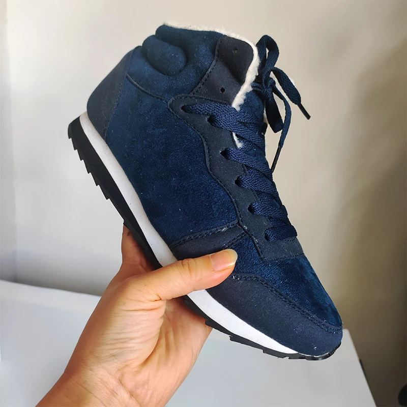 Men boots Men's Winter Shoes Fashion Snow Boots Shoes Plus Size Winter Sneakers Ankle Men Boots Black Blue Footwear