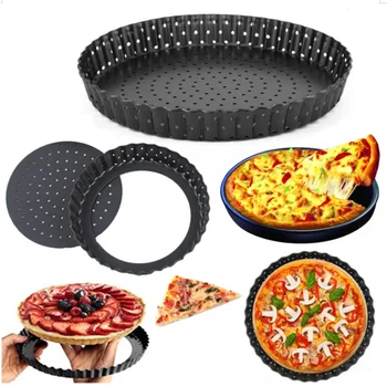 5/8/9inch Perforated Cake Pan PIZZA Pan Non-Stick Fruit Pie Cake Molds Baking Pan Bottom Baking Tray Bakeware Tools