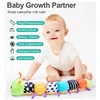 Baby Rattle Musical Caterpillar Worm Soft Infant Plush Toys Multicolor Sensory Stuffed Animals Crinkle Toy with Ruler Bells Gift 3
