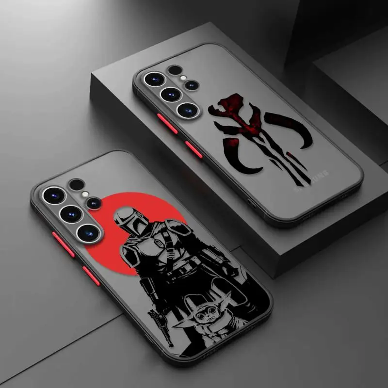 Матовый чехол для Samsung Galaxy S23 S22 S21 S20 FE Ultra S10 S9 S8 Plus Note 10Plus 20Ultra