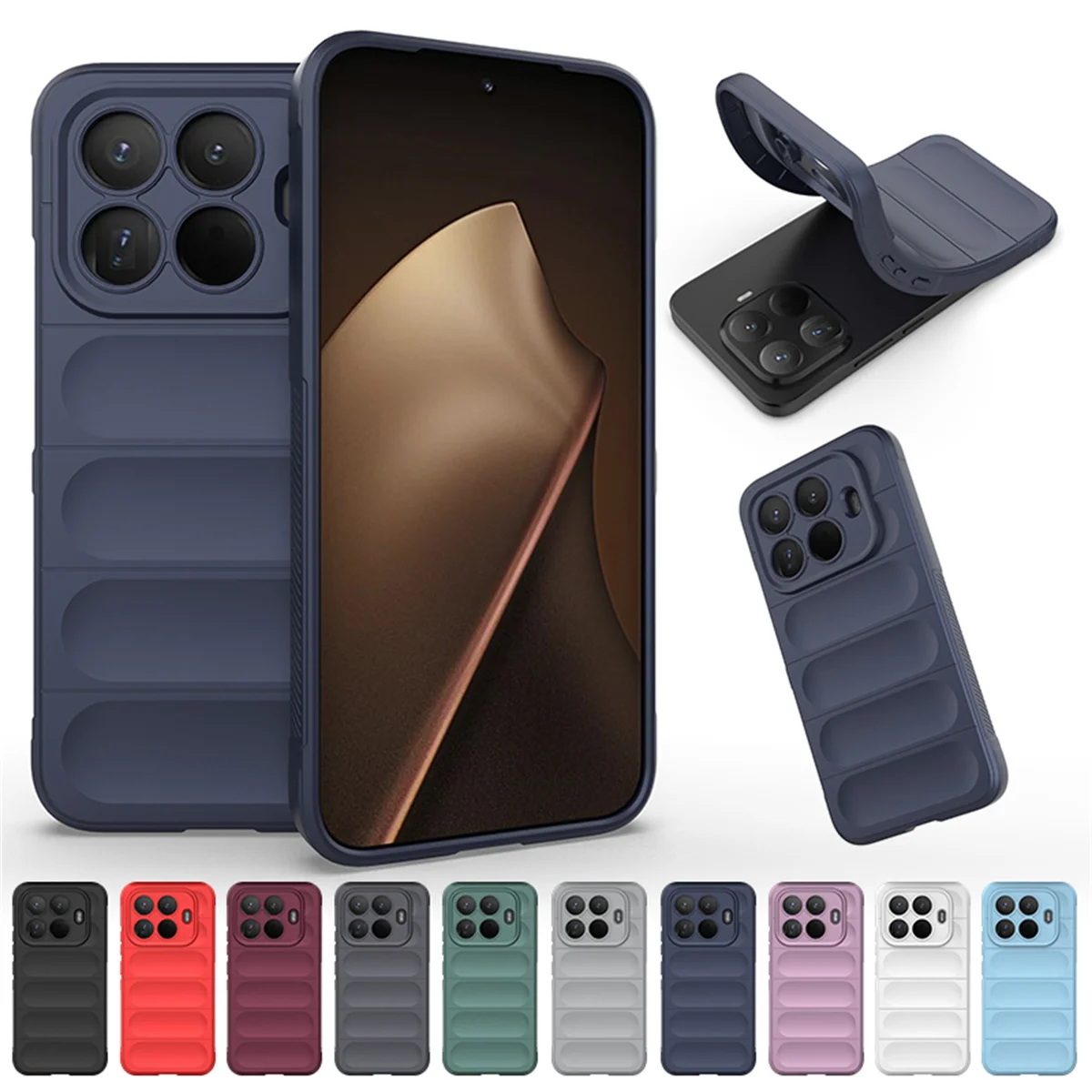 Liquid Silicone Anti-Fall Shockproof Phone Case with Soft Protective Back Cover