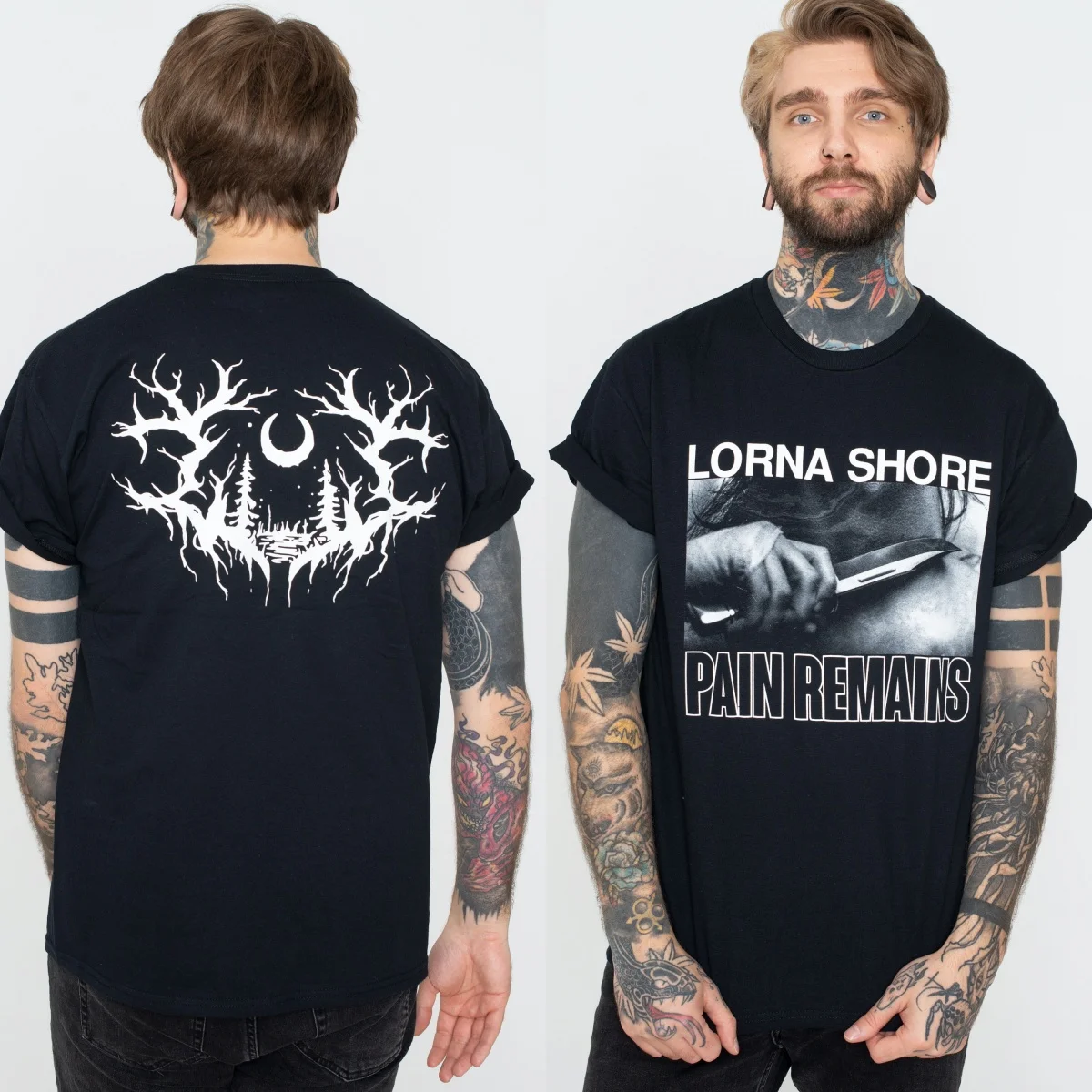 투어 2026 Lorna Shore 밴드 티셔츠 코튼 그래픽 티 남성 여성 여름 스트리트웨어