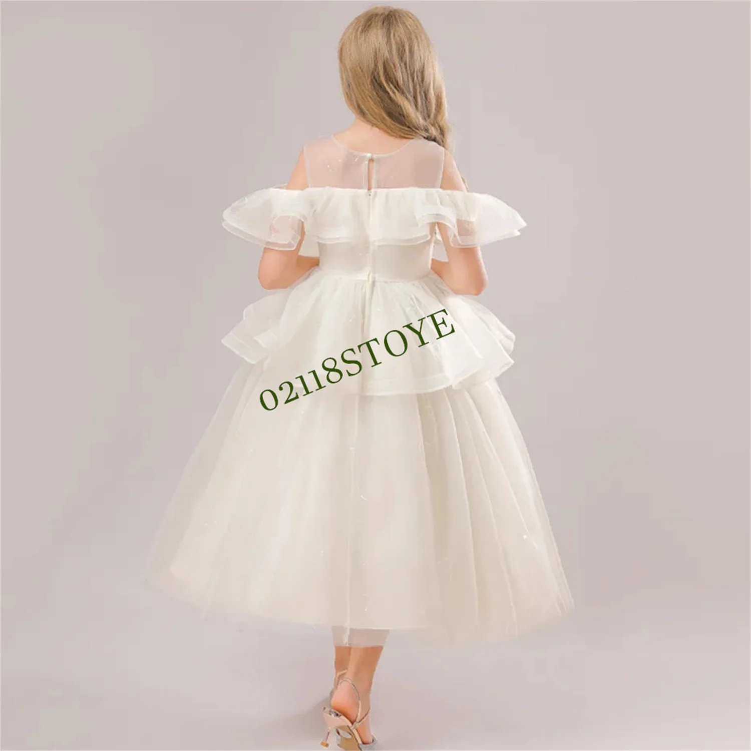 

Flower Girl Wedding Dress Birthday Evening Party Baby Girls Pageant Dress High Quality Europe Style 13 Years Long Dresses Party