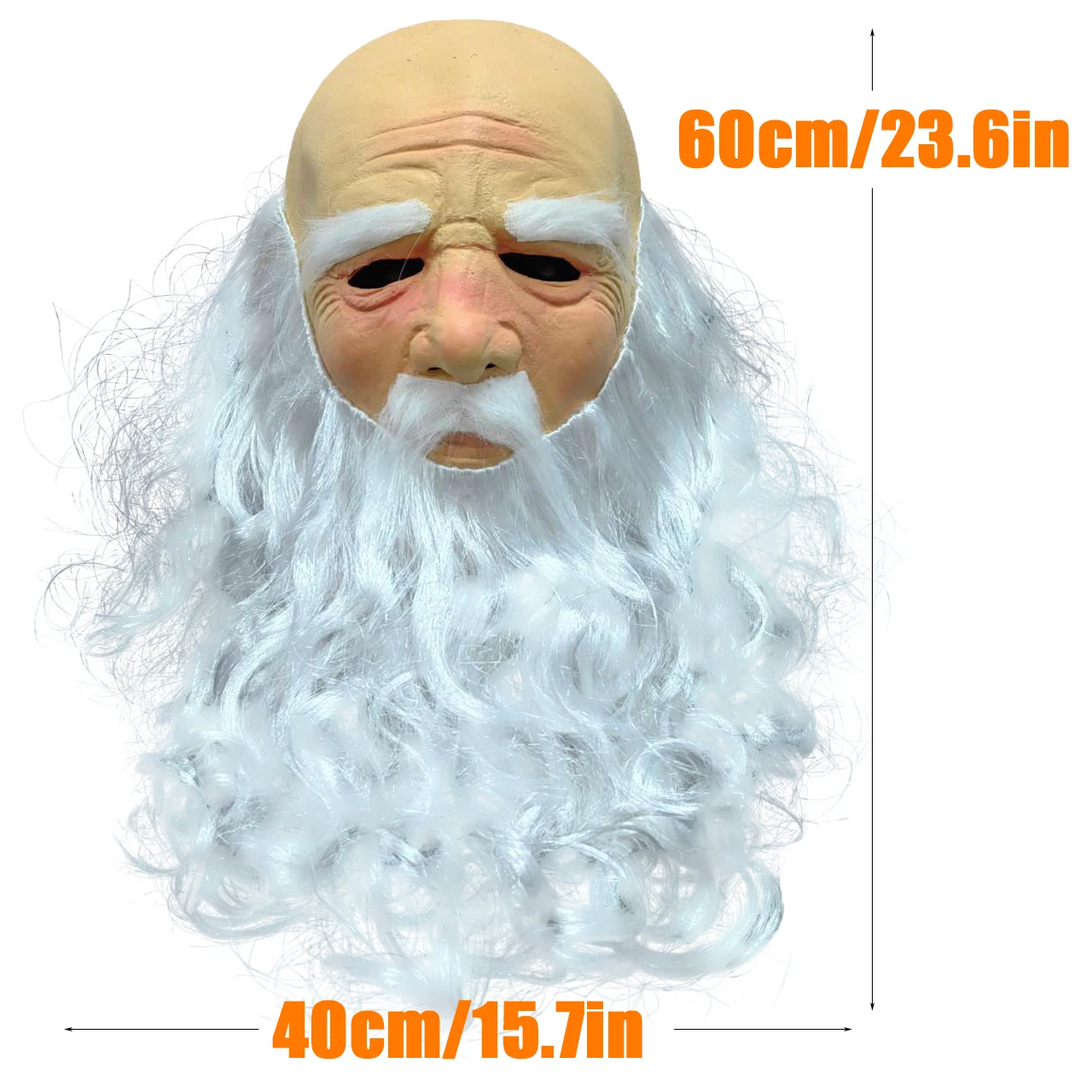 Divertente maschera di babbo natale parrucca Cosplay barba grande natale  vecchio nonno casco in lattice Halloween capodanno Costume puntelli -  AliExpress, image size:1280x1280