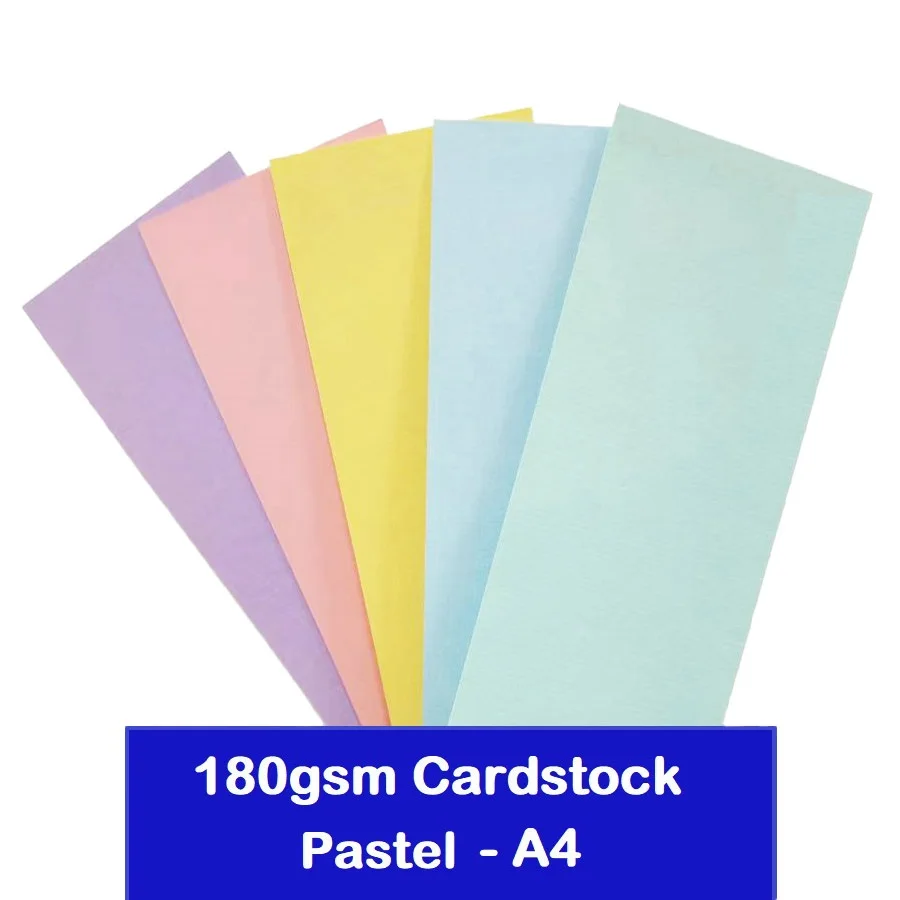 A4 Pastel Smooth Cardstock 180gsm PK25 Card Dye Based Color Paper For DIY Crafts, Cardaking and