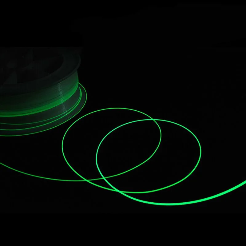 1.0mm (직경) 클리어 사이드 글로우 솔리드 코어 광섬유 케이블 걸이 커튼 홈 데스크 매트 구부릴 수 있는 DIY 장식 조명..