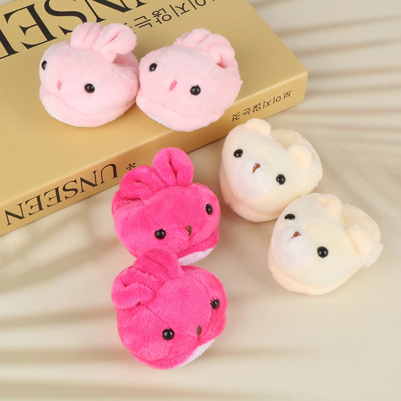 

1Pair New Plush Slipper Wear For 43cm Baby Doll 17Inch Doll Shoes And Accessorie