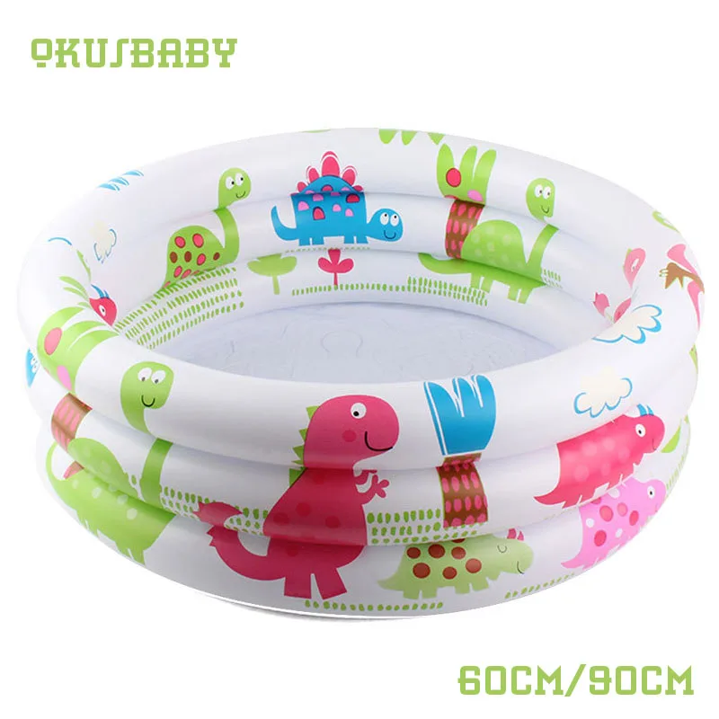 60cm/90cm Inflatable Baby Swimming Pool 3 Layers Portable Outdoor Children Bathtub Kids Pool Baby Swimming Dinosaurs Toy