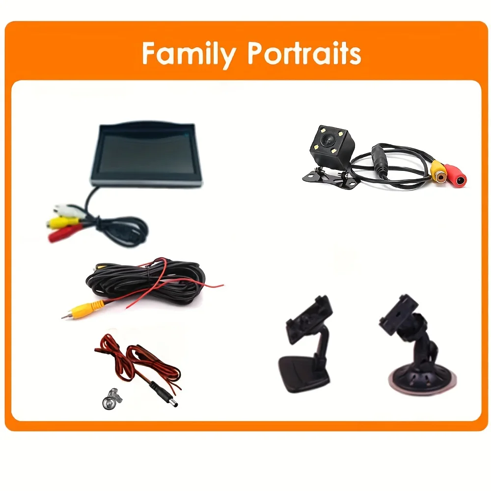 12.7 سنتيمتر سيارة كاميرا الرؤية الخلفية مراقبة احتياطية عكس نظام ركن السيارة العالمي 4LED لسيارات الدفع الرباعي بيك اب كامبر جرار RV الخ