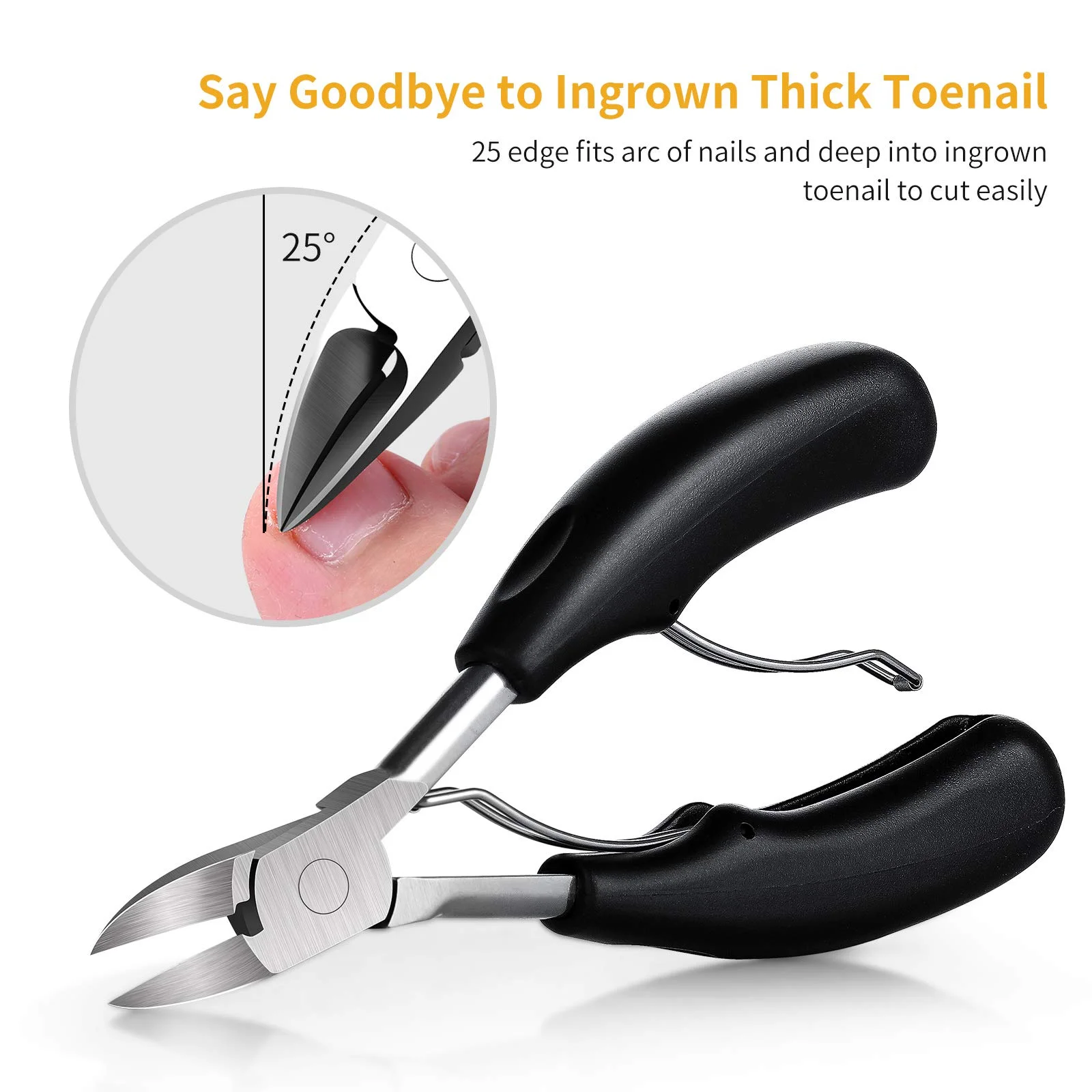 Toe nail Trimmer, Nail Clippers for Thick Nails or Ingrown Toenail Tool, Stainless Steel Sharp Pedicure Toe Nail Clippers 2