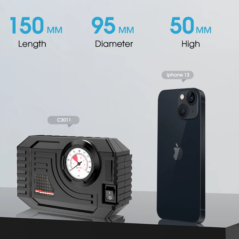 Portable Digital Air Pump Tire Inflator for Vehicles