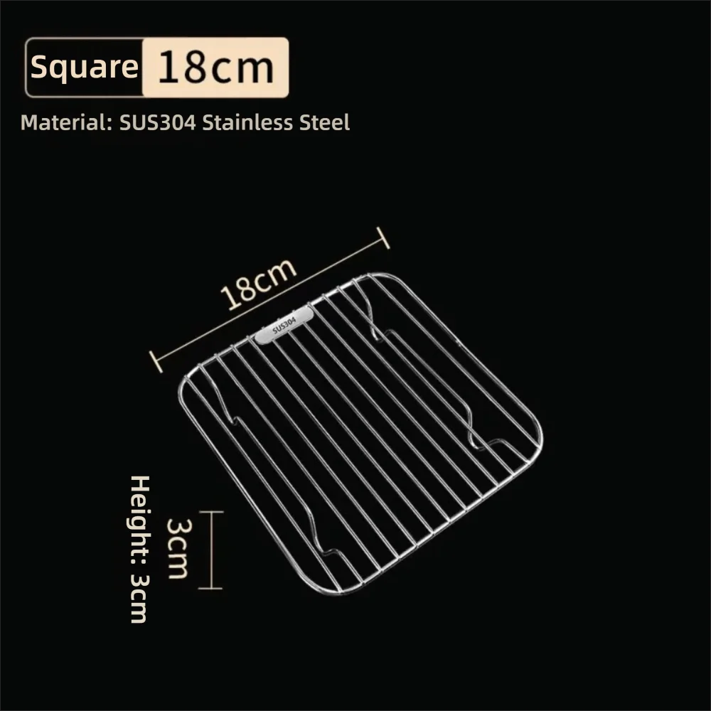 Enhanced Stainless Steel Cooking Rack with Footed Grid for Home Kitchen Ovens and Steamers