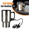450ml Electric In-car Travel Heating Cup Stainless Steel Car Heated Mug 12V Heated  Mug for Heating Water Coffee Milk Tea