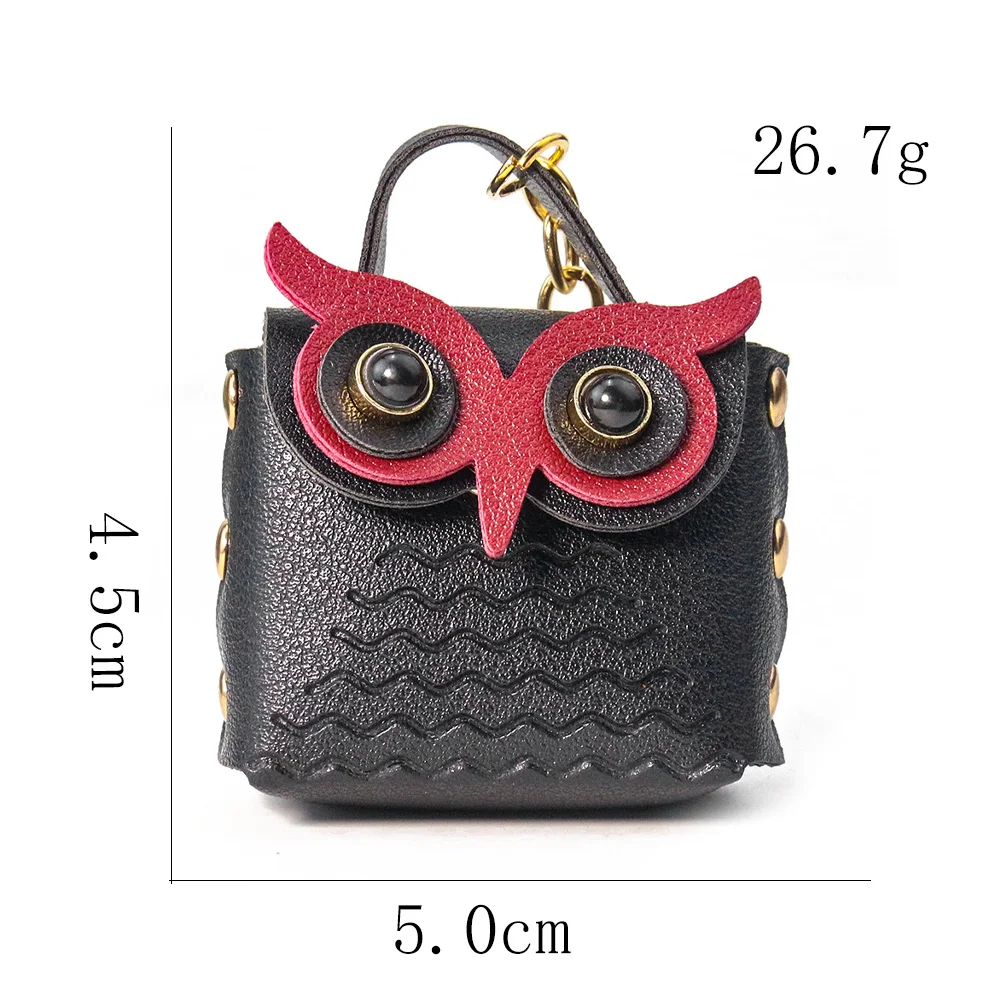 New Cartoon Animal Leather Owl Coin Purse Keychain Creative Cute Headset  Storage Bag Keyring For Women Men Car Key Pendant Gift - Coin Purses -  AliExpress