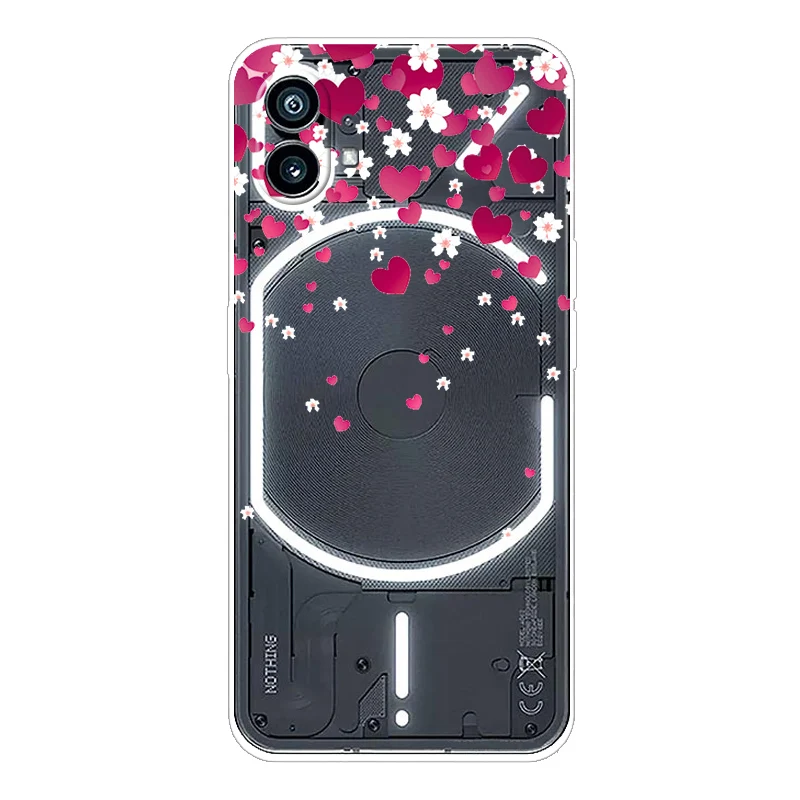 YKNIUFLY Custodia per Nothing Phone 2a Cover, TPU Morbido, a Prova di Caduta e Antiurto, Cover Protection per Nothing Phone 2a.(Nero
