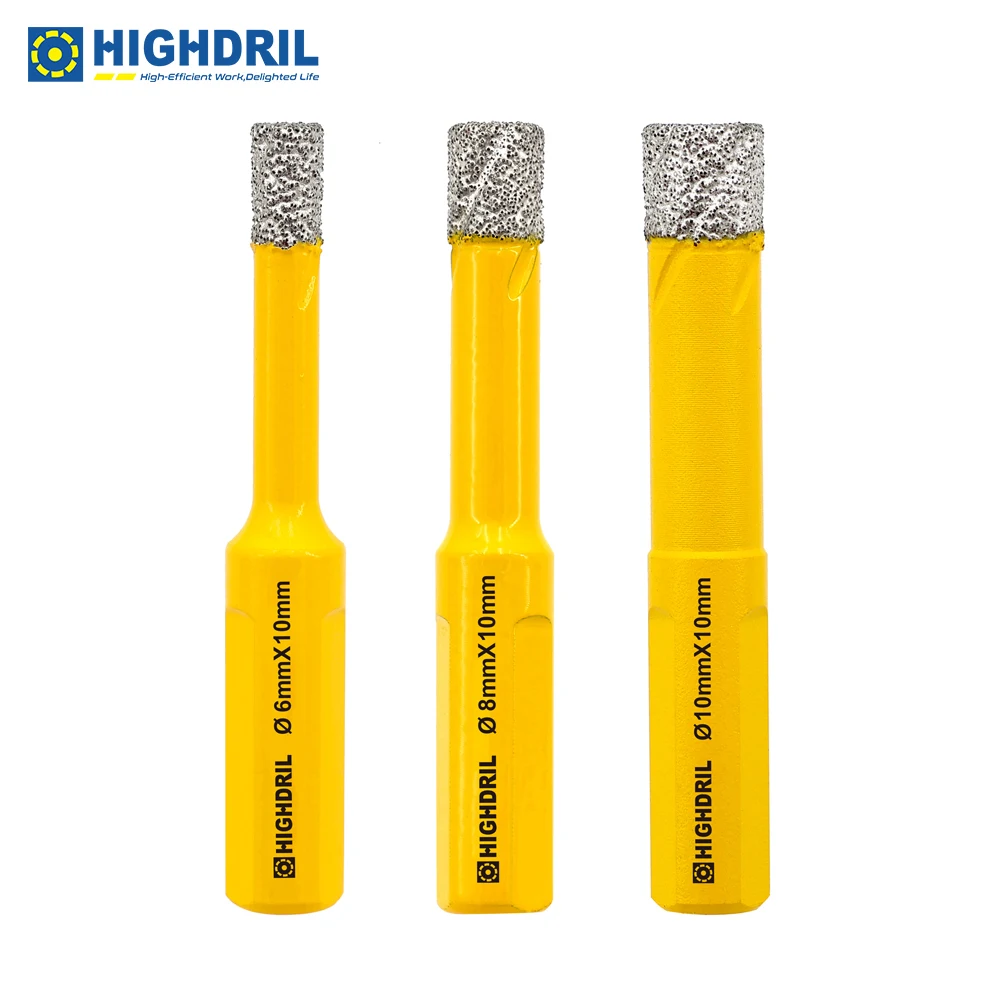 HIGHDRIL Diamond Core Boor, 2-2/3 (68mm) met M14 Draad Droog Boren voor Porselein Tegel Keramische Graniet Marmeren Steen Metselwerk Baksteen