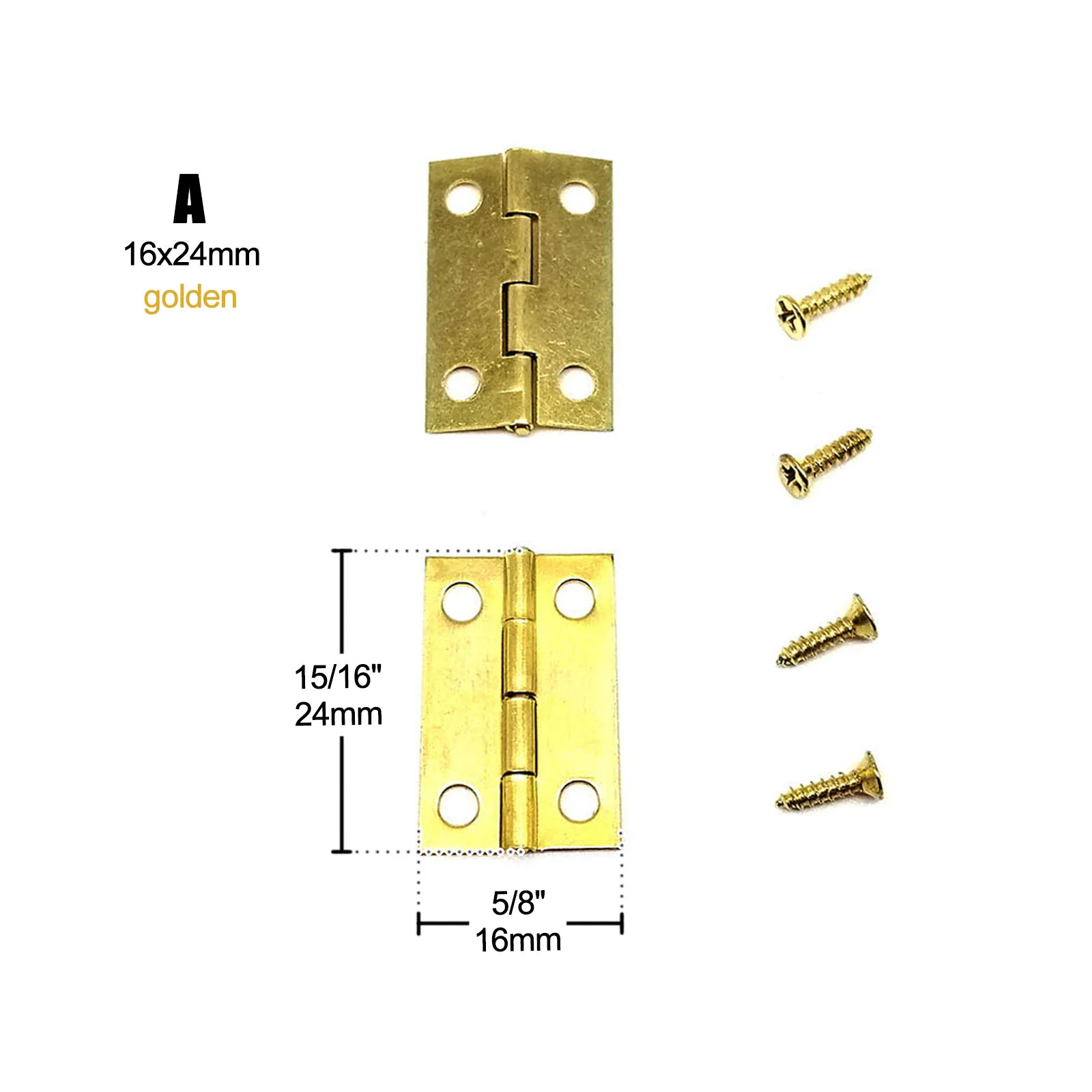 24 Stück kleine mittelgroße Schmetterlinge goldene Bronze Schmucktruhe Geschenk Holz Spieluhr Weinkiste Puppenhaus Schranktürscharnier mit Schraube – Detail 14