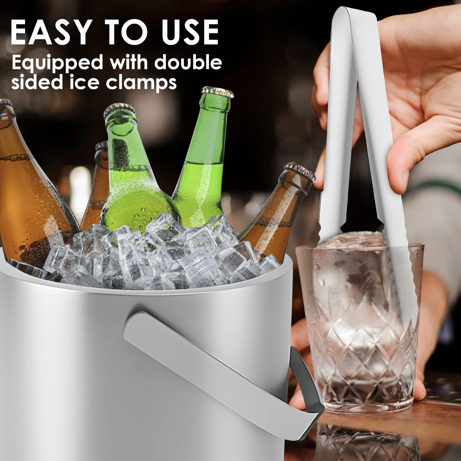 Ice Bucket Stainless Steel Champanera Wine Chilling