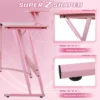 Table with Monitor Stand Corner Desk with MDF Board Surface, Home Office Desk for Girl Women Gift for Gaming Working Study 6