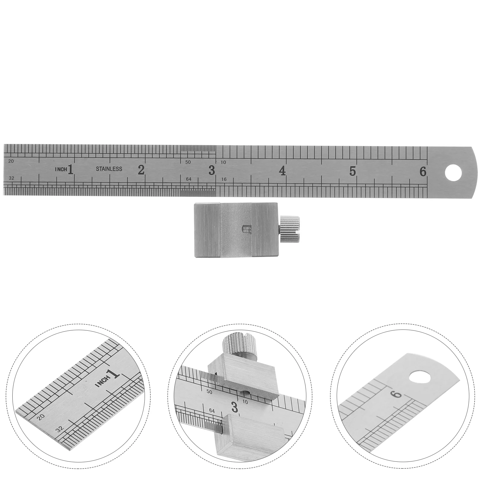 

Iplusmile Woodworking Ruler Slide Stop 6 Inch 15Cm Stainless Steel Precision Pocket Ruler Measuring Scribing Rulers Measure