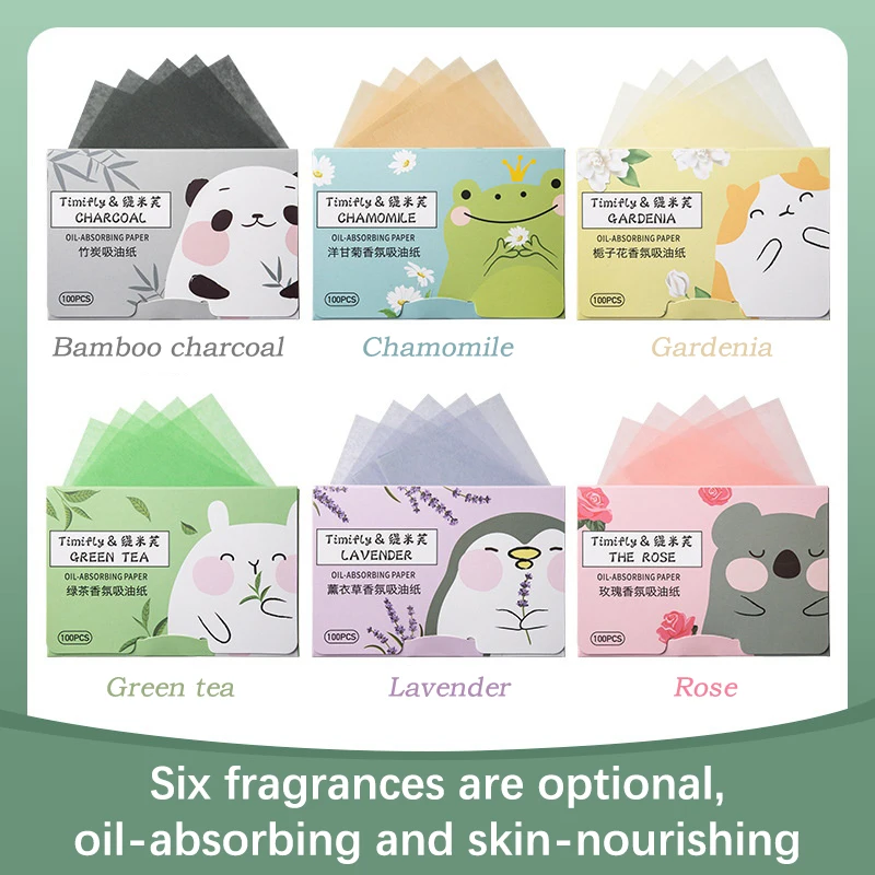 100Pcs Face Oil Blotting Paper Protable Matting Salviette Per Il Viso Detergente Per Il Viso Controllo Dell'Olio Strumenti Per La Pulizia Del Viso Che