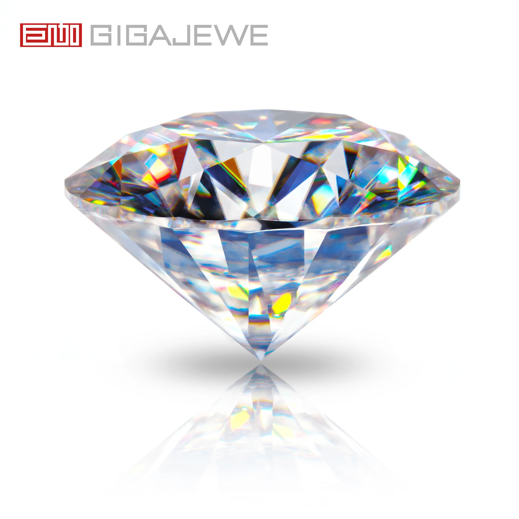 GIGAJEWE 모이사나이트 D 컬러 라운드 브릴리언트 컷, 루즈 랩 다이아몬드 테스트, 보석 제작용 DIY, 최고 품질,..