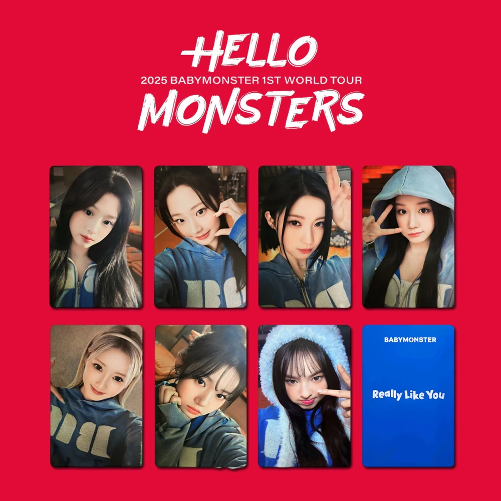 Kpop Idol BABYMONSTER Photocards NEW Album HELLO MONSTER AHYEON CHIQUITA HARAM RORA ASA Lomo Cards Photo Card Fans Merc