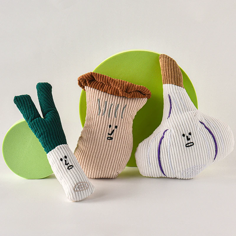 Plush Vegetable Dog Toy 1