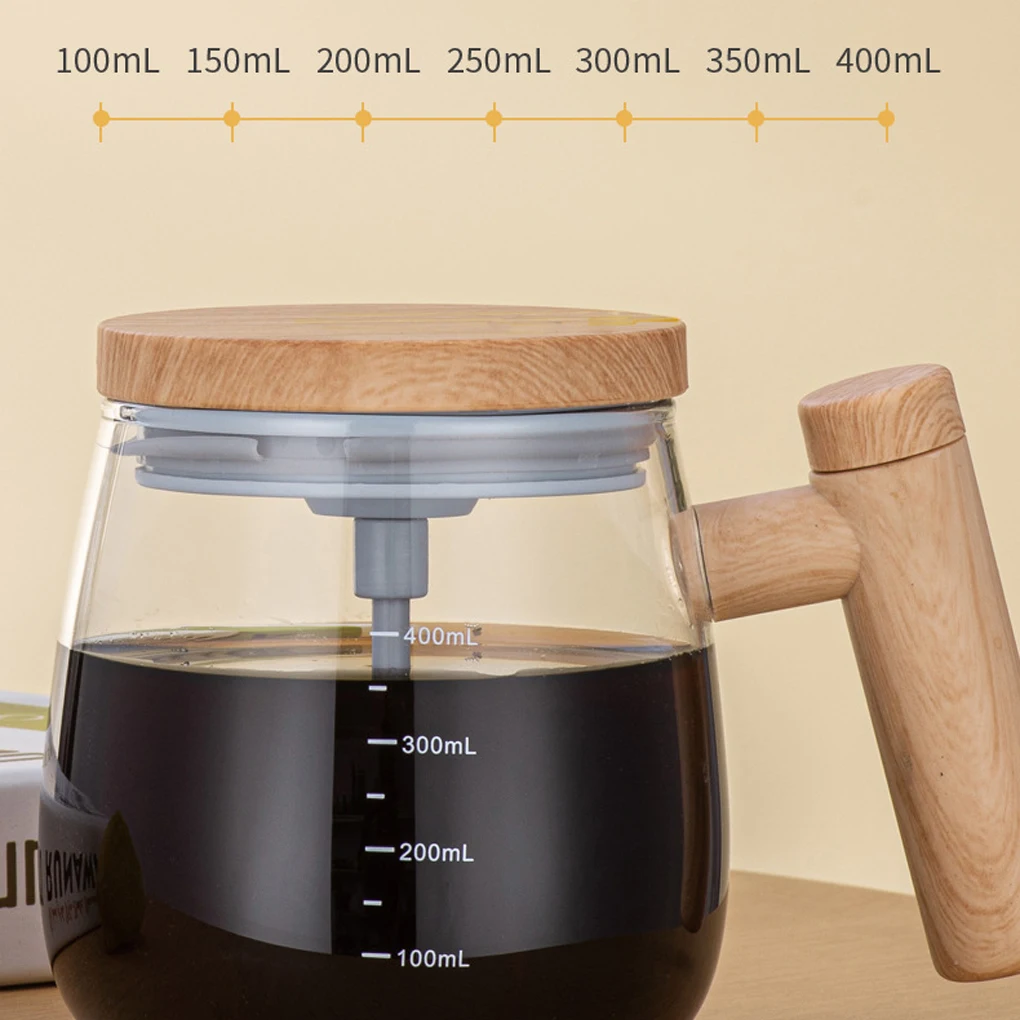 BPA-free Waterproof Glass Self Stirring Mug Gift Idea Eco-friendly Product Self Stirring Coffee Mug
