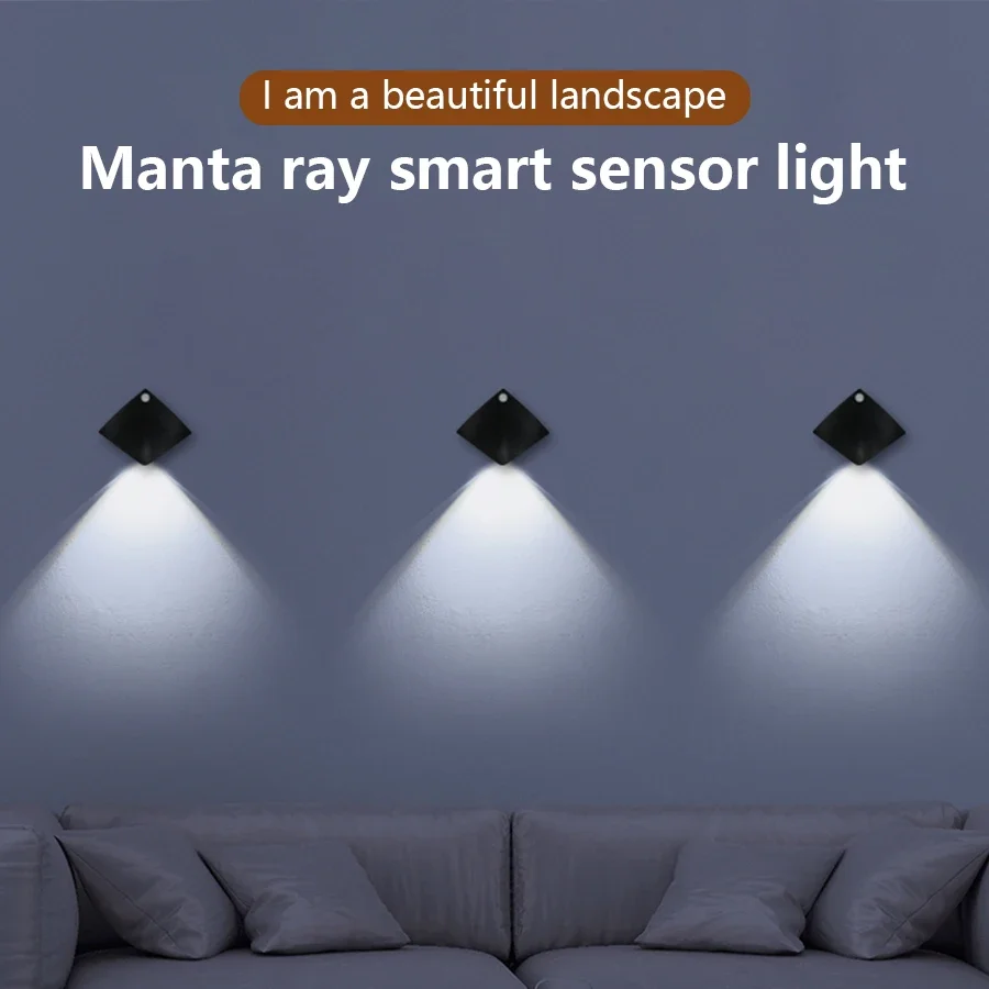Lampada da parete ricaricabile 4 pezzi con sensore di movimento, lampada da parete magnetica wireless, 2 modalità di illuminazione, 4000 mAh | Leroy Merlin