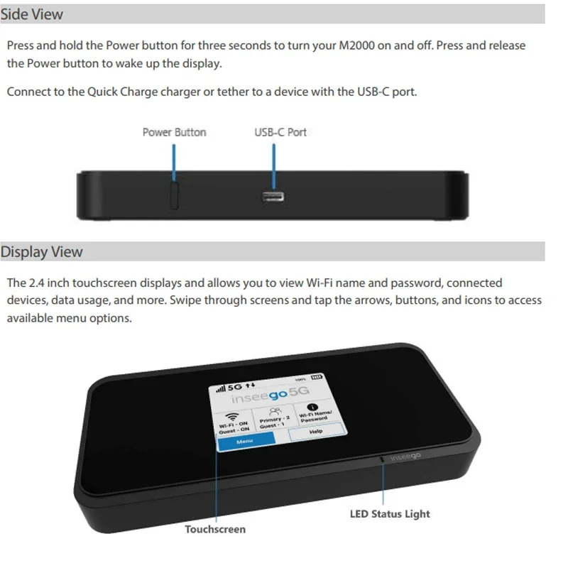 Originální inseego M2000B kapsa WIFI frézku 5G mifi doteková obrazovka odemknout modemu 150mbps outdoorové horká skvrna s sim karta drážka převáděč