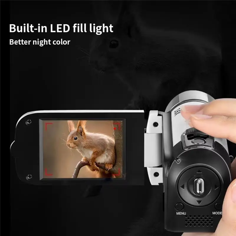 CLCU 1080P HD 16X 디지털 줌 디지털 카메라 LED 라이트 디지털 카메라 Vlog 여행 카메라 하이킹용 디지털 카메라
