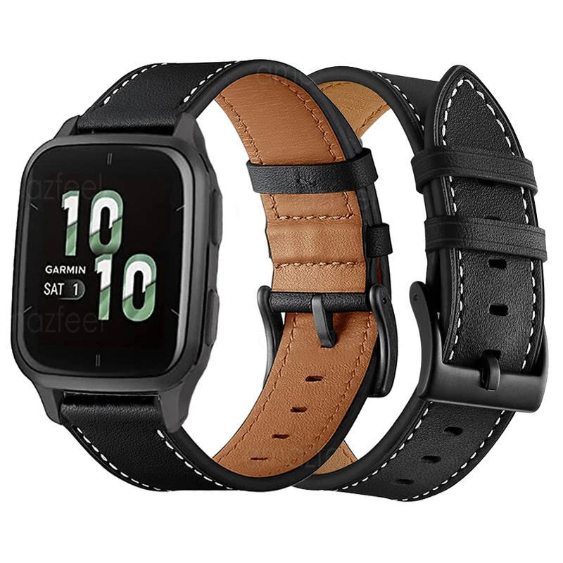 

For Garmin Venu Sq 2 Music Smart Watch Accessories Replace Belt Leather Strap For Garmin Vivomove Sport Bracelets 20mm Correa
