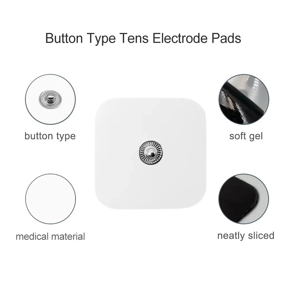 Self Adhesive Non-woven Fabric Replacement Tens Electrodes Pads for Eletric EMS Muscle Stimulator Low Frequency Massager 4x4cm