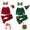 2025 Christmas Girls Christmas Bell Bottom Set Costume New Year Festival Kids Clothing Set With Hat Fancy Xmas Party Outfit