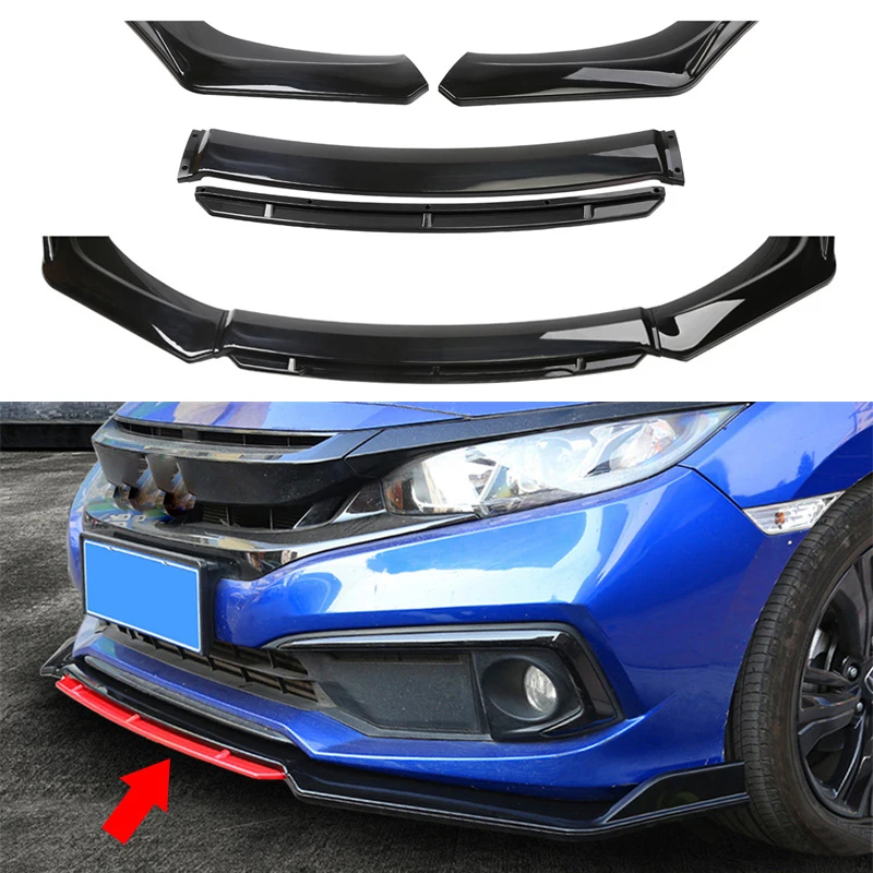 Auto Paraurti Posteriore Spoiler Lip Splitter Terminale di Scarico Tubi