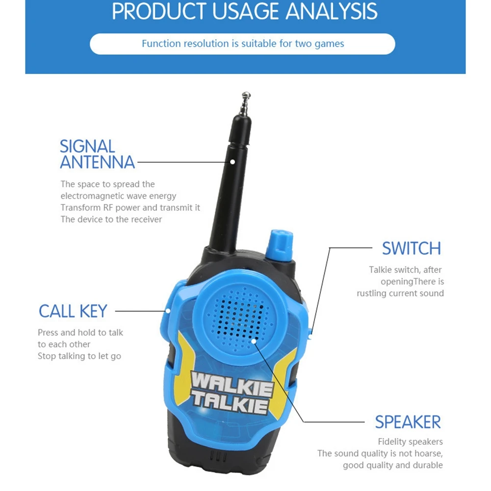 2PCS Mini Walkie Talkie Kids Wireless Call Parent Child Interaction Birthday Gift Toys for Boys Girls-Green 4