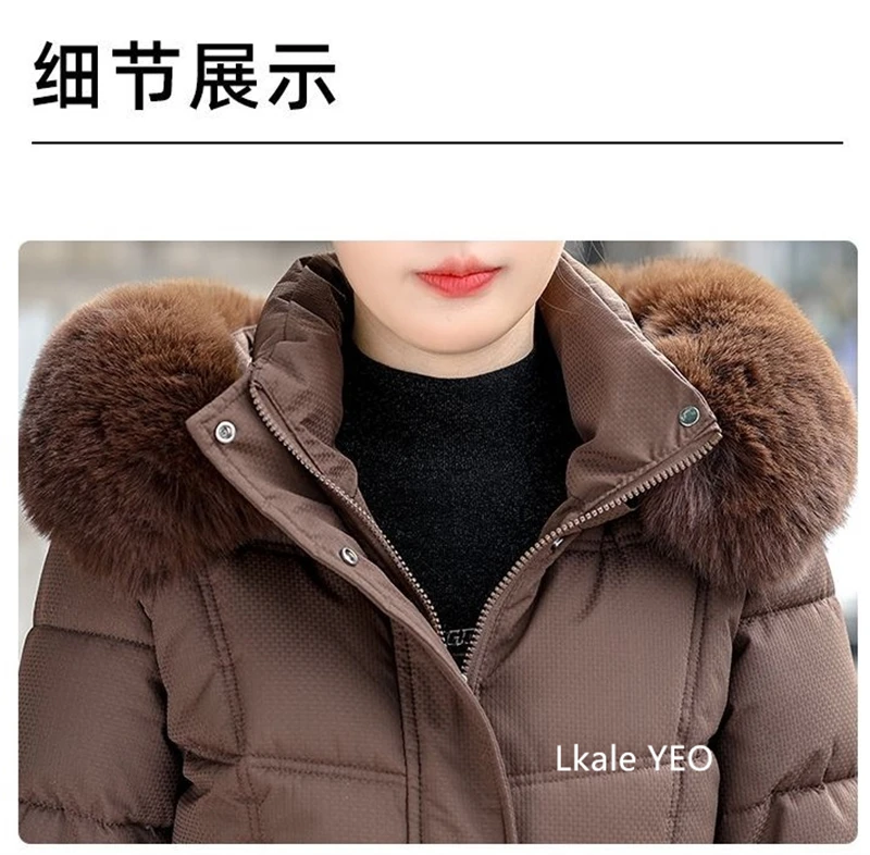 Women's Down Cotton Jacket 2025 Comfortable Elegant Ladies Winter Parka Coat Loose Temperament Lady Cotton Padded Outerwear