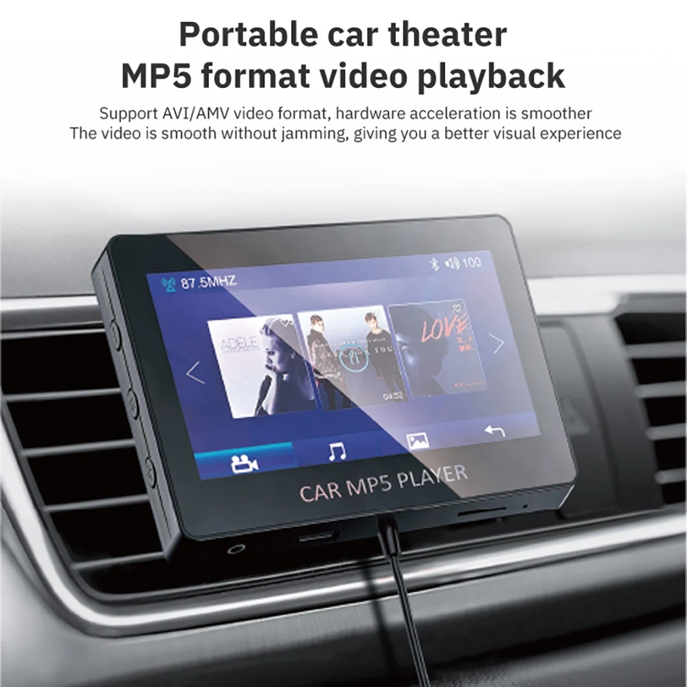 Car MP5 Player Bluetooth 5.0 FM Transmitter Support TF U Disk Music Player Car Electronic for Cars M6