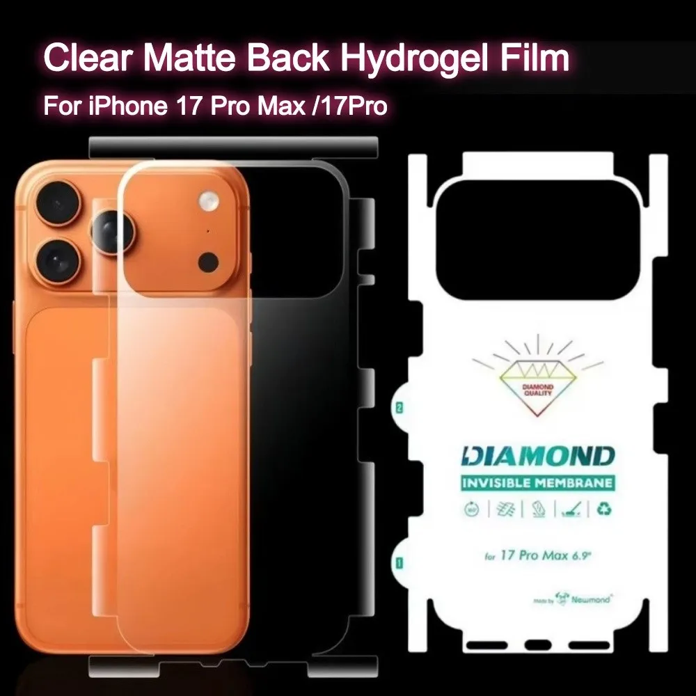HD Clear Back Screen Protector Soft TPU Anti-Shatter Screen Protector Film Anti-scratch Matte Film for iPhone 17Pro/17 Pro Max