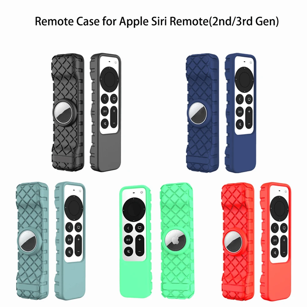 Remote Case for Apple Siri Remote 2nd 3rd Gen Apple 4K HD TV Siri 2nd 3rd Generation AirTag Applicable silicone remote case silicone remote cover silicone remote sleeve remote controller cover silicone case protector