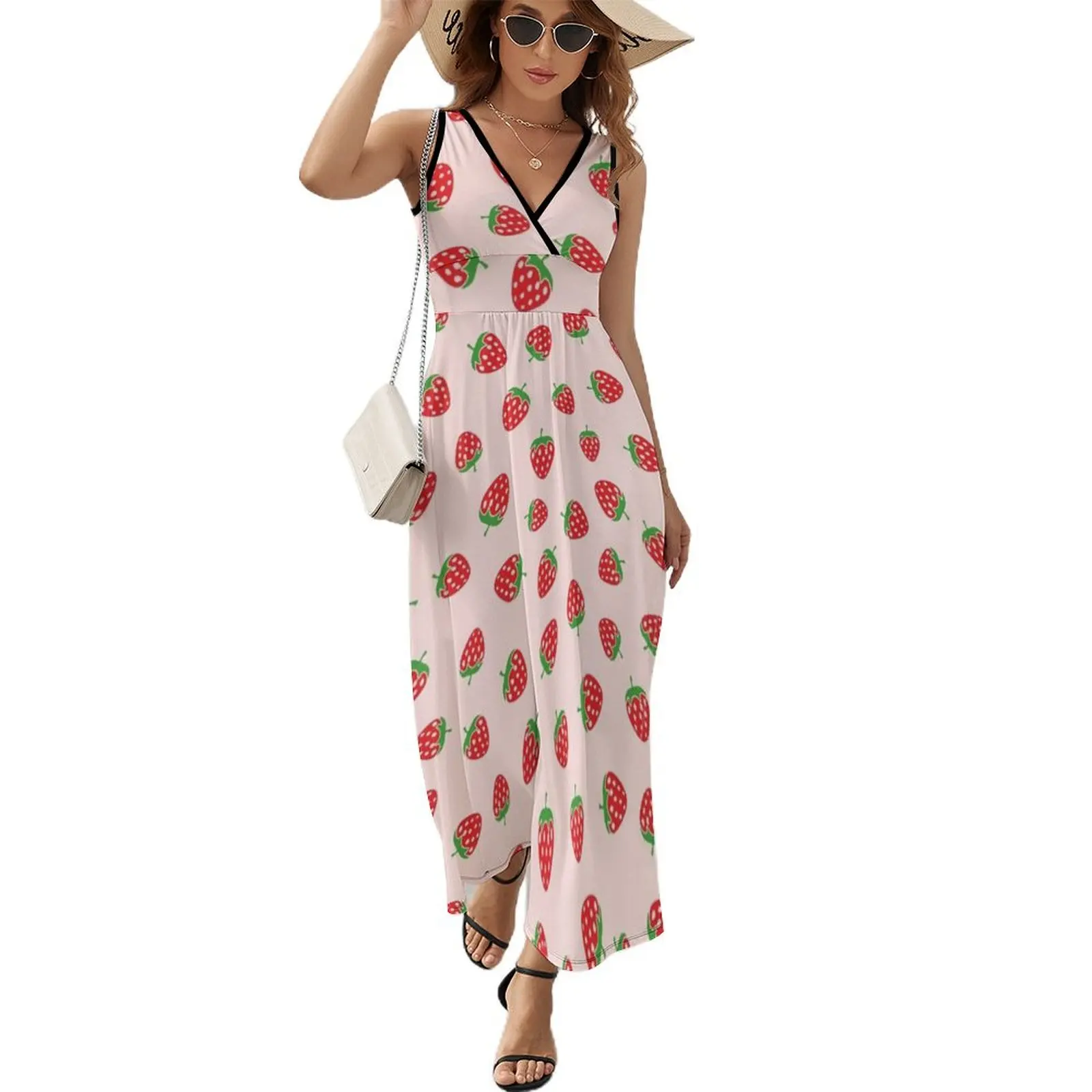 

Strawberry Sleeveless Dress Woman fashion prom dress birthday dress