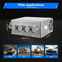 12V 4-in-1 Car Heater with Defogger Defroster Fan, Energy Efficient Auxiliary Heating & Ventilation for Trucks Vehicles 4