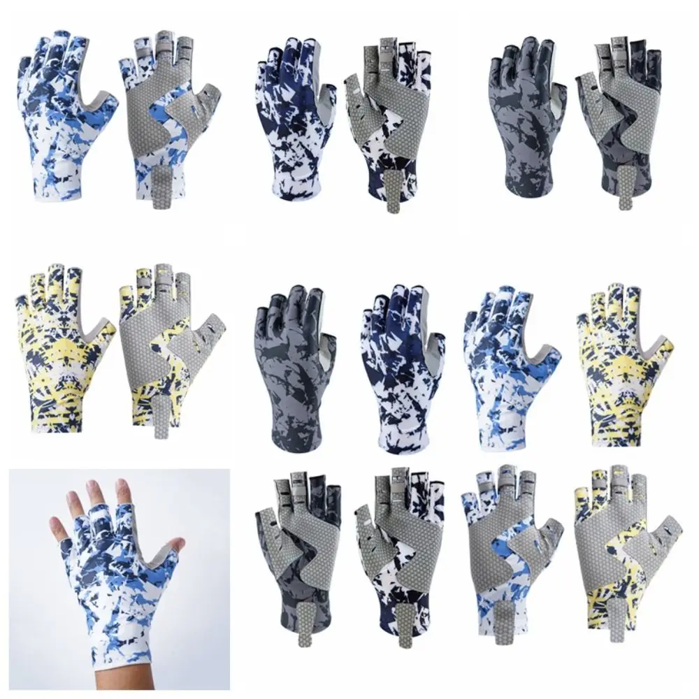 Fishing Gloves Summer Sunscreen Gloves Sea Fishing Nautical Sport Breathable Half Finger