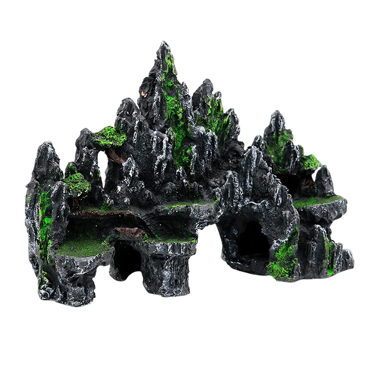 Aquarium Rockery Landscaping Multifunctional Realistic Aquarium Mountain View Stone for Micro Landscape Porch Yard Lawn Garden