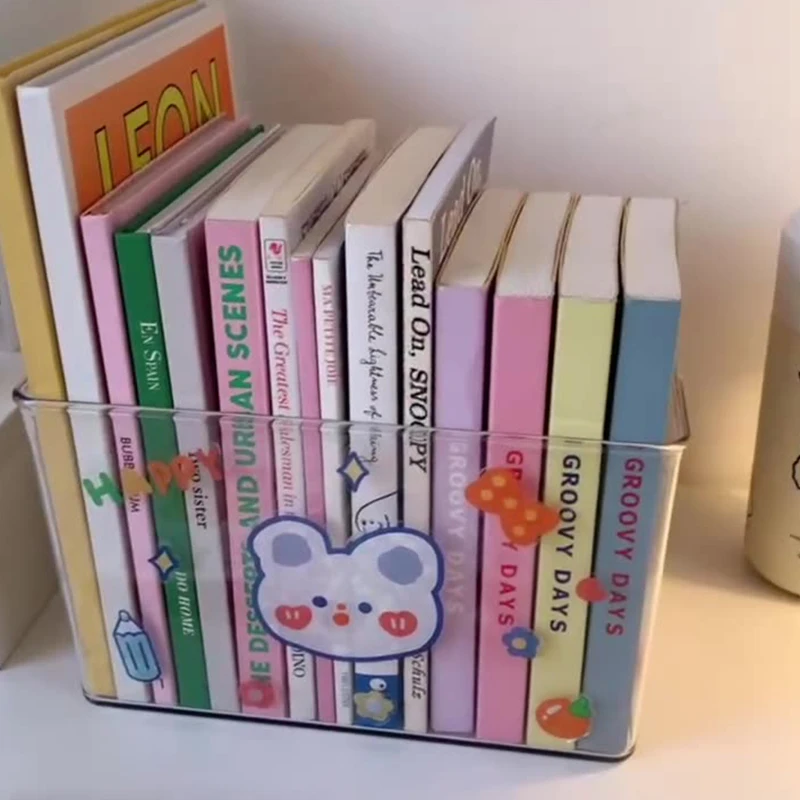 Small/Medium/Large Desk Organizer Holder Acrylic Stationery Holder Bathroom Supplies Book Magazine Case