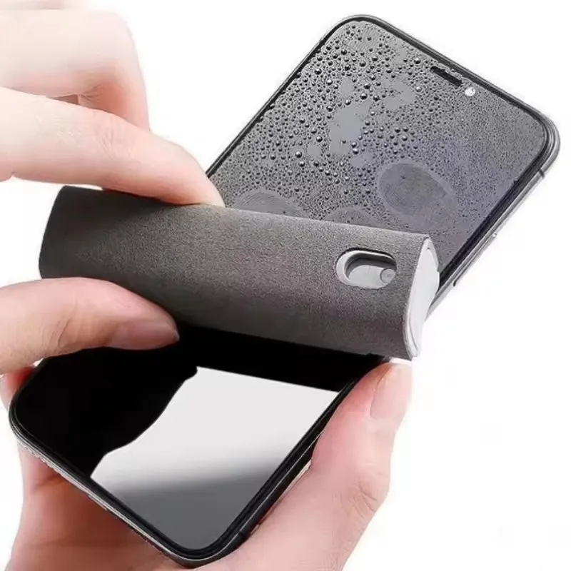 Enhanced 2-in-1 Microfiber Screen Cleaner Spray Set with Cloth for Electronics and Glasses
