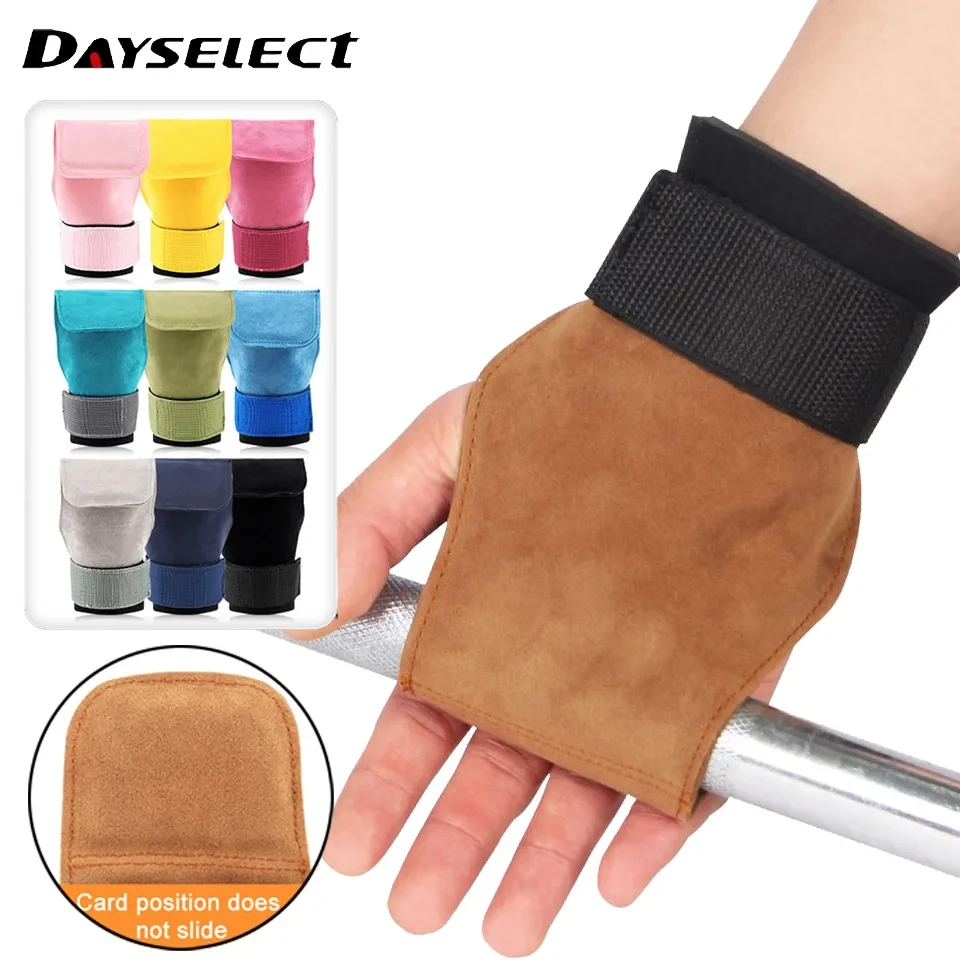 Gym Gloves Weightlifting Belt 1Pcs Cowhide Gym Gloves Anti-Skid Weight Power Belt Lifting Pads Deadlift Belt Workout Crossfit Fitness Gloves Palm Protection